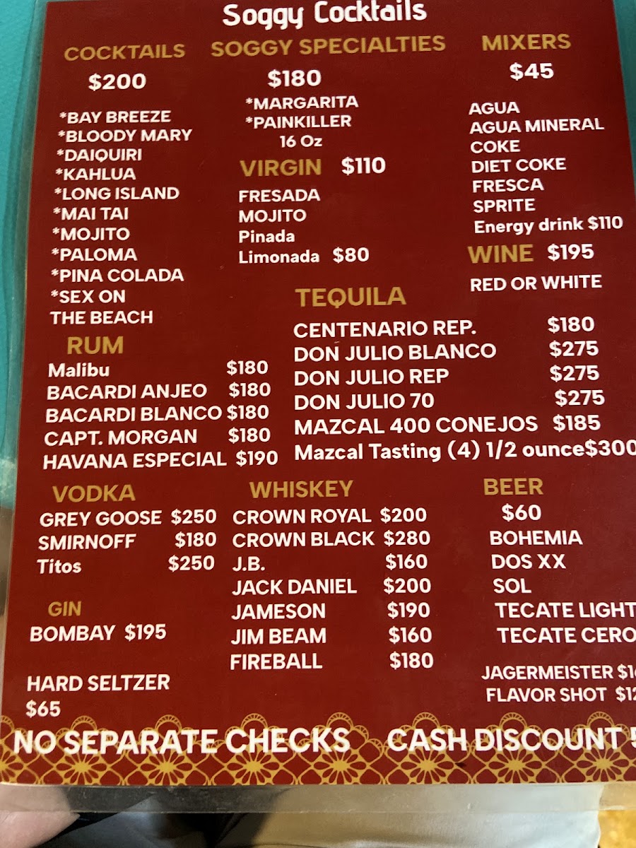Soggy Peso Menu Photo 7