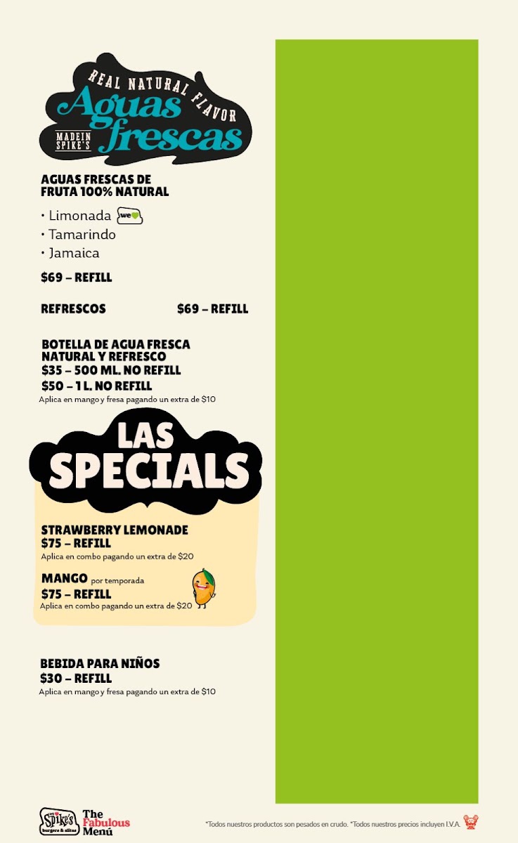 Spikes Linda Vista Menu Photo 7