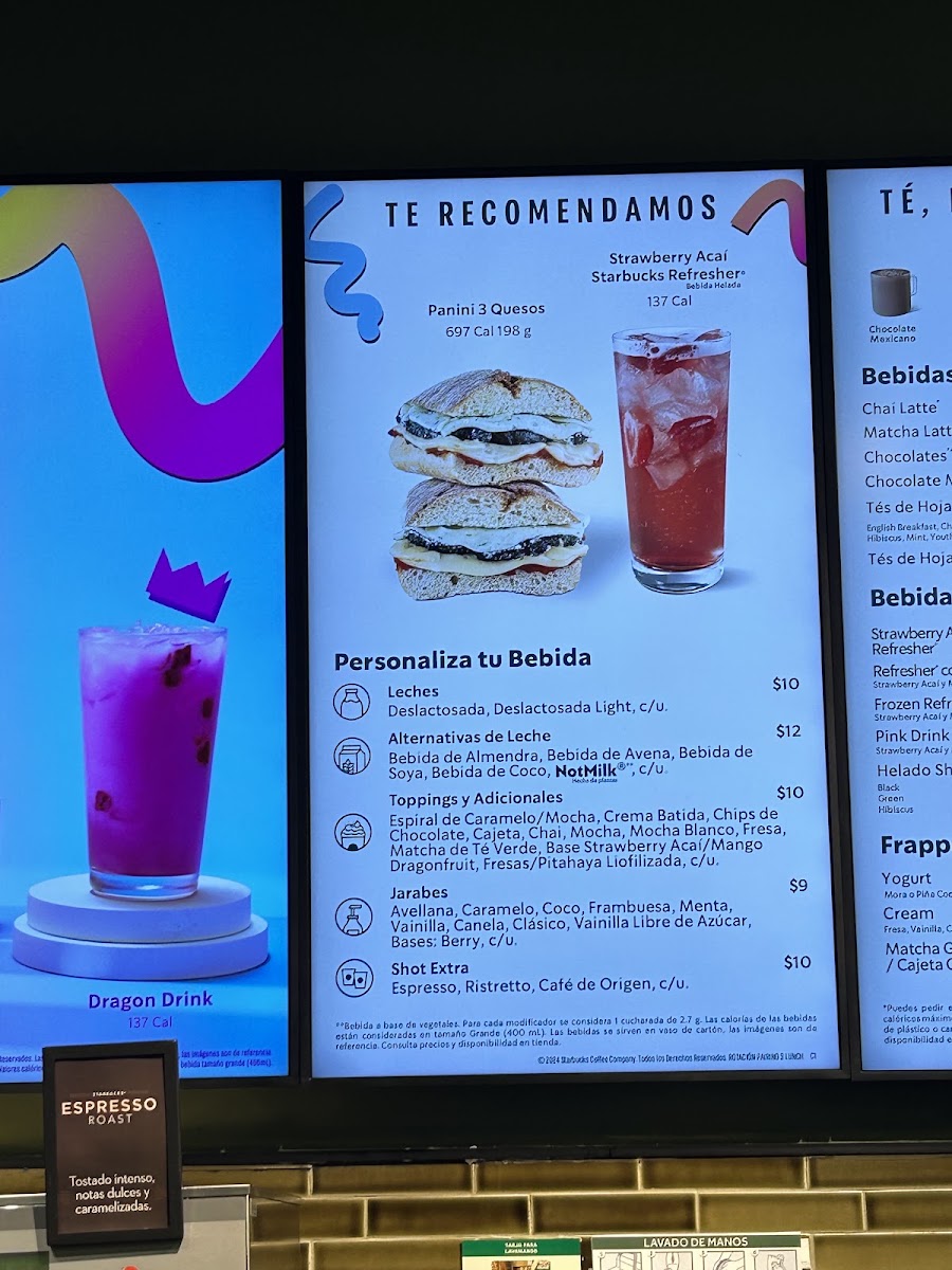 Starbucks Cuicuilco Plaza Menu