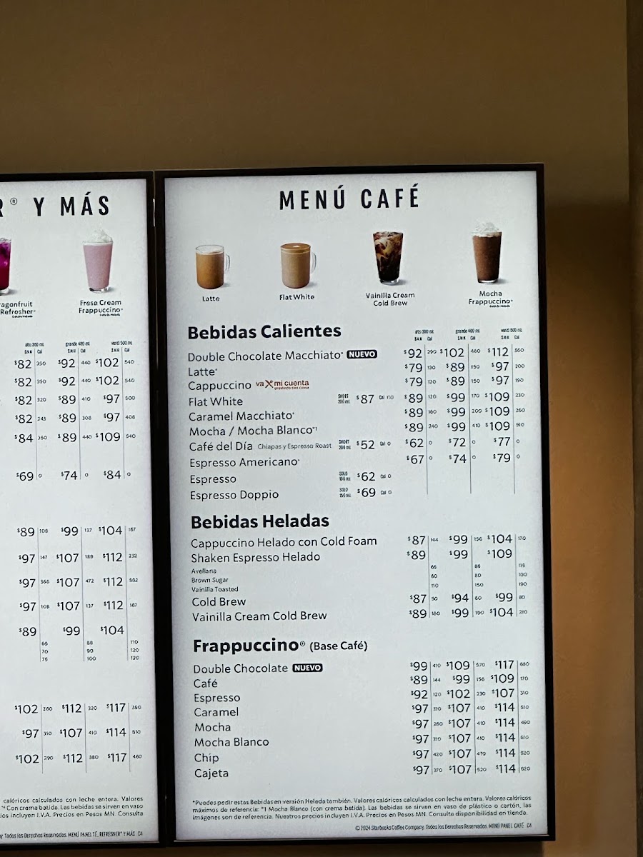 Starbucks Zona Romántica Puerto Vallarta Menu