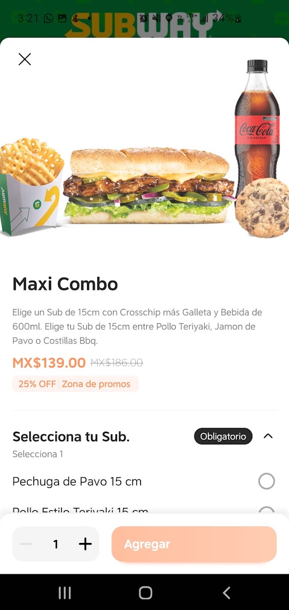 Subway Menu