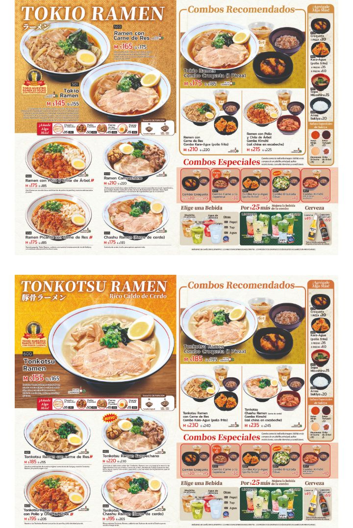 Sukiya Queretaro Menu