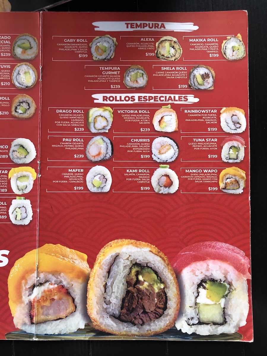 Sushi Star Menu