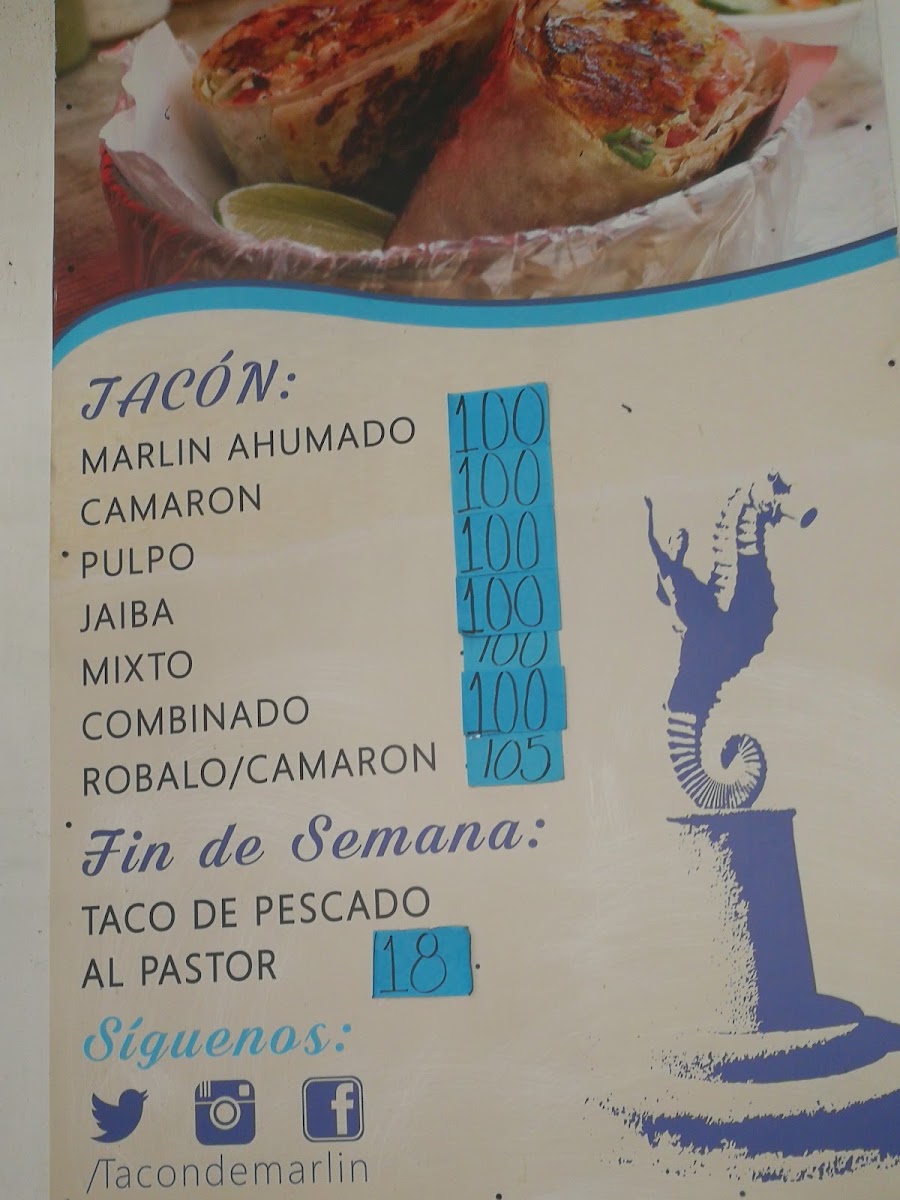 Tacon De Marlin Menu Photo 3