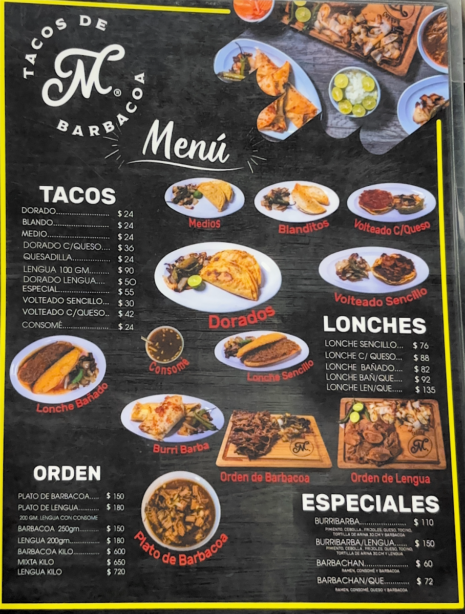 Tacos De Barbacoa Mc - La Calma Menu