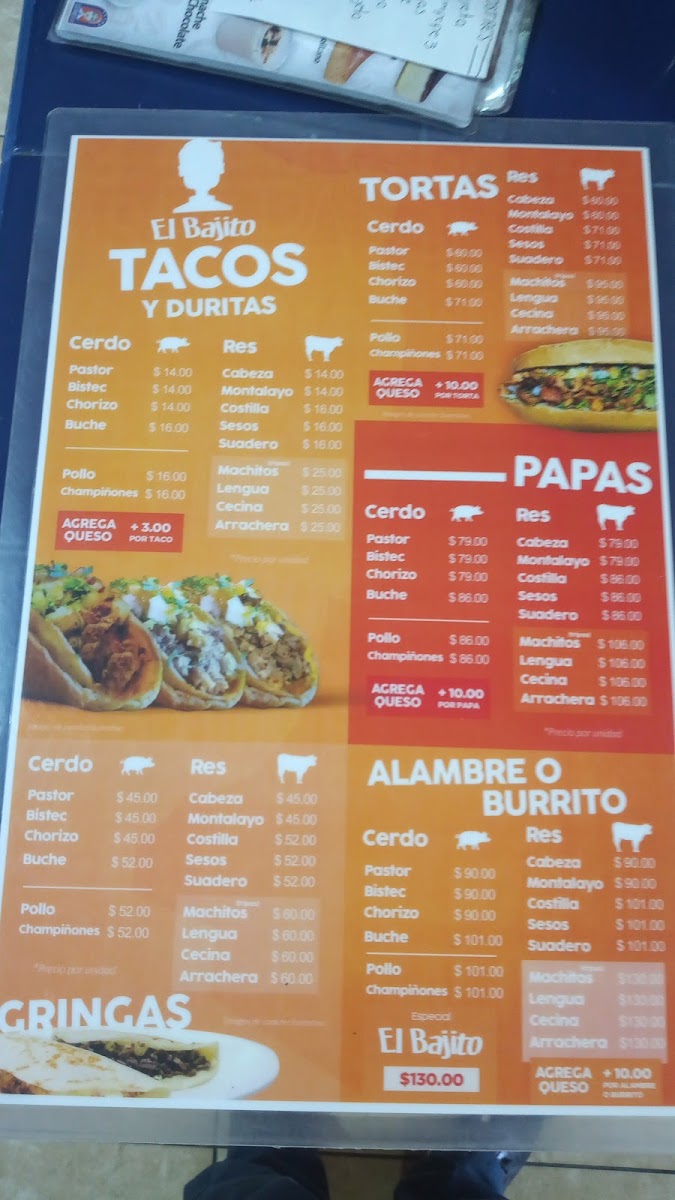 Tacos El Bajito Menu Photo 10