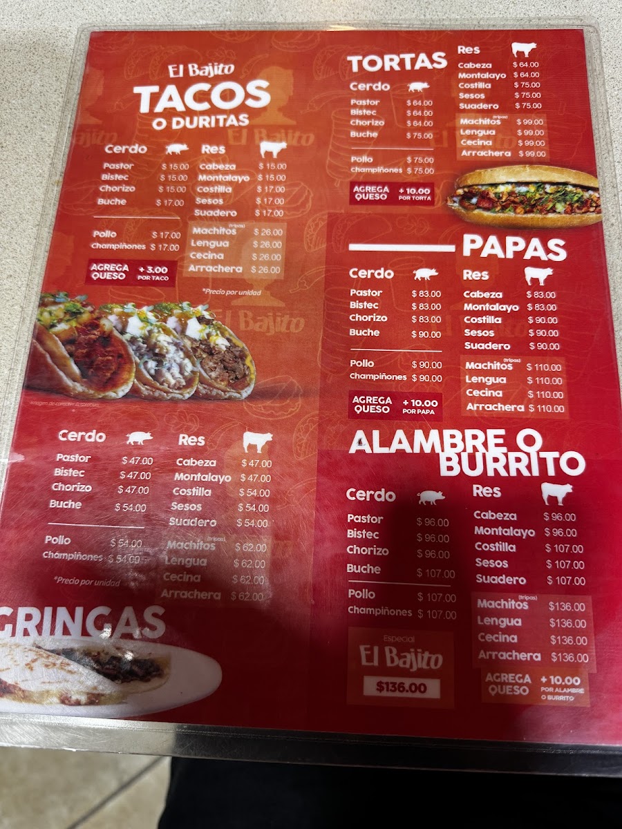 Tacos El Bajito Menu Photo 3