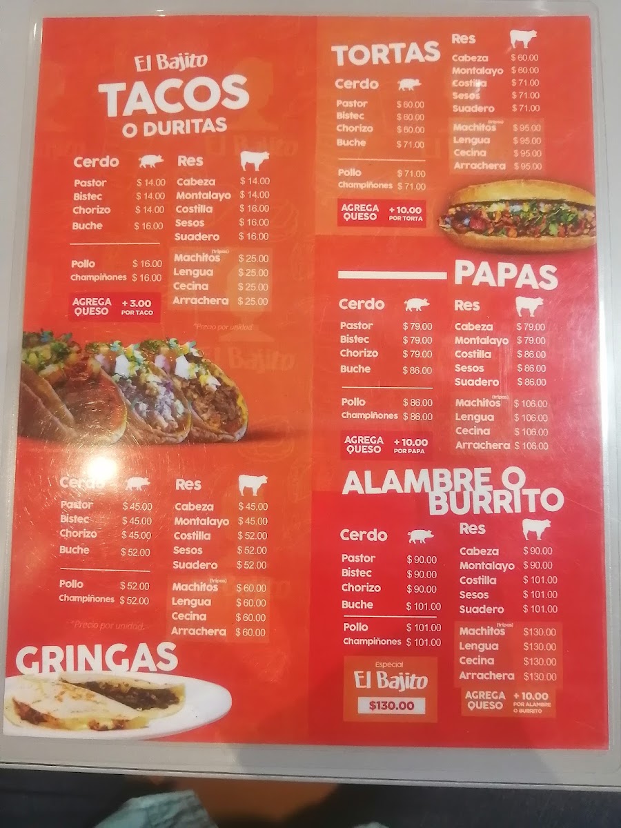 Tacos El Bajito Menu Photo 7