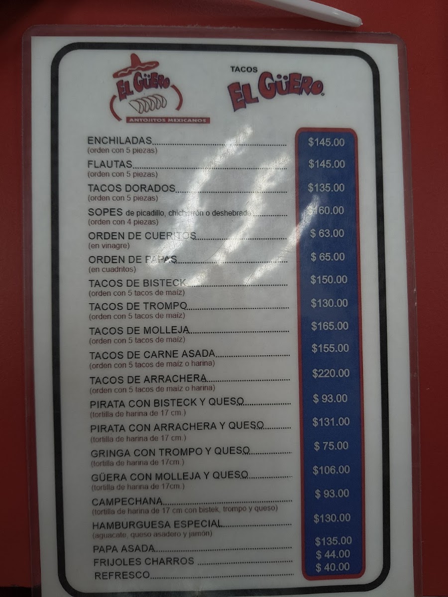 Tacos El Guero Contry Menu Photo 2