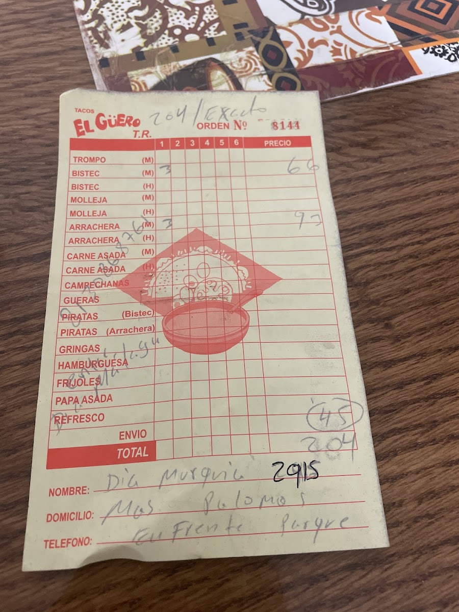 Tacos El Guero Contry Menu Photo 3