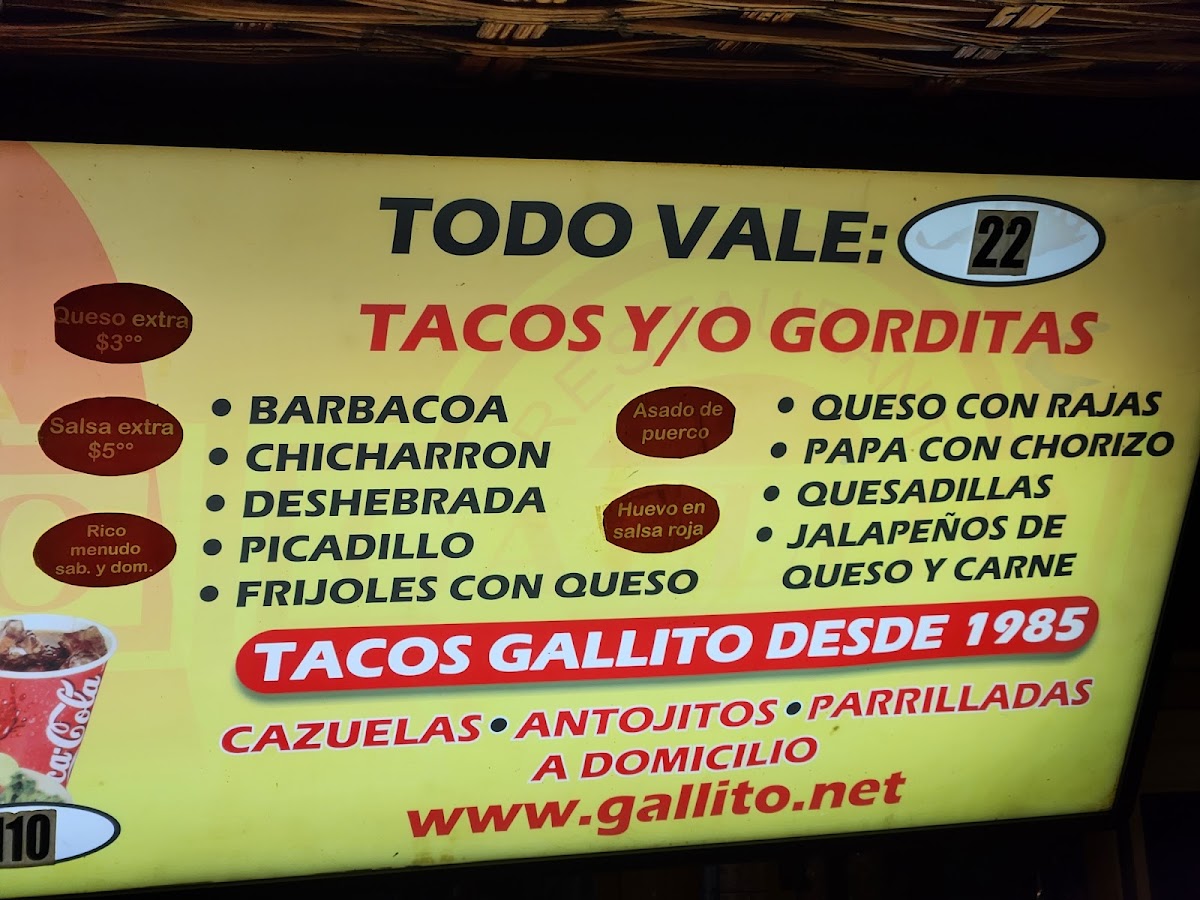 Tacos Gallito Menu Photo 3