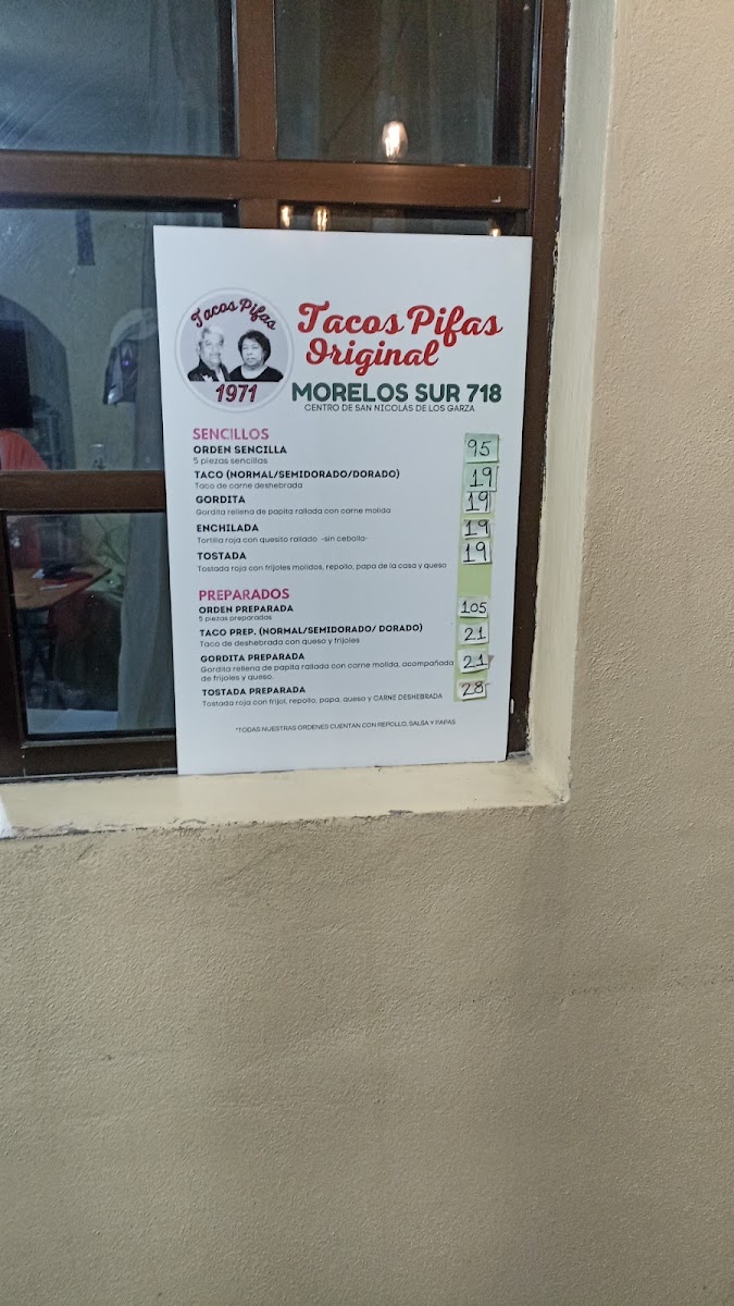 Tacos Pifas Original Menu Photo 4