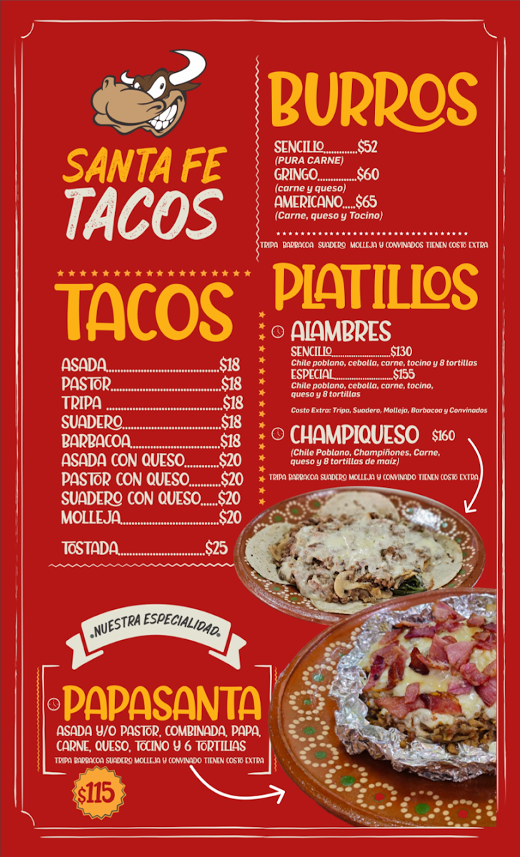 Tacos Santa Fe Menu Photo 2
