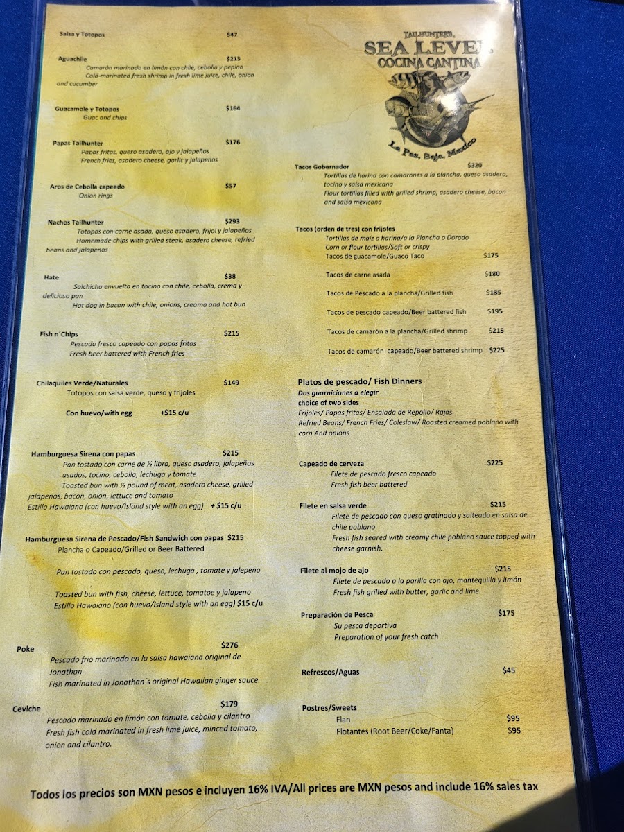 Tailhunter Restaurante Menu Photo 6