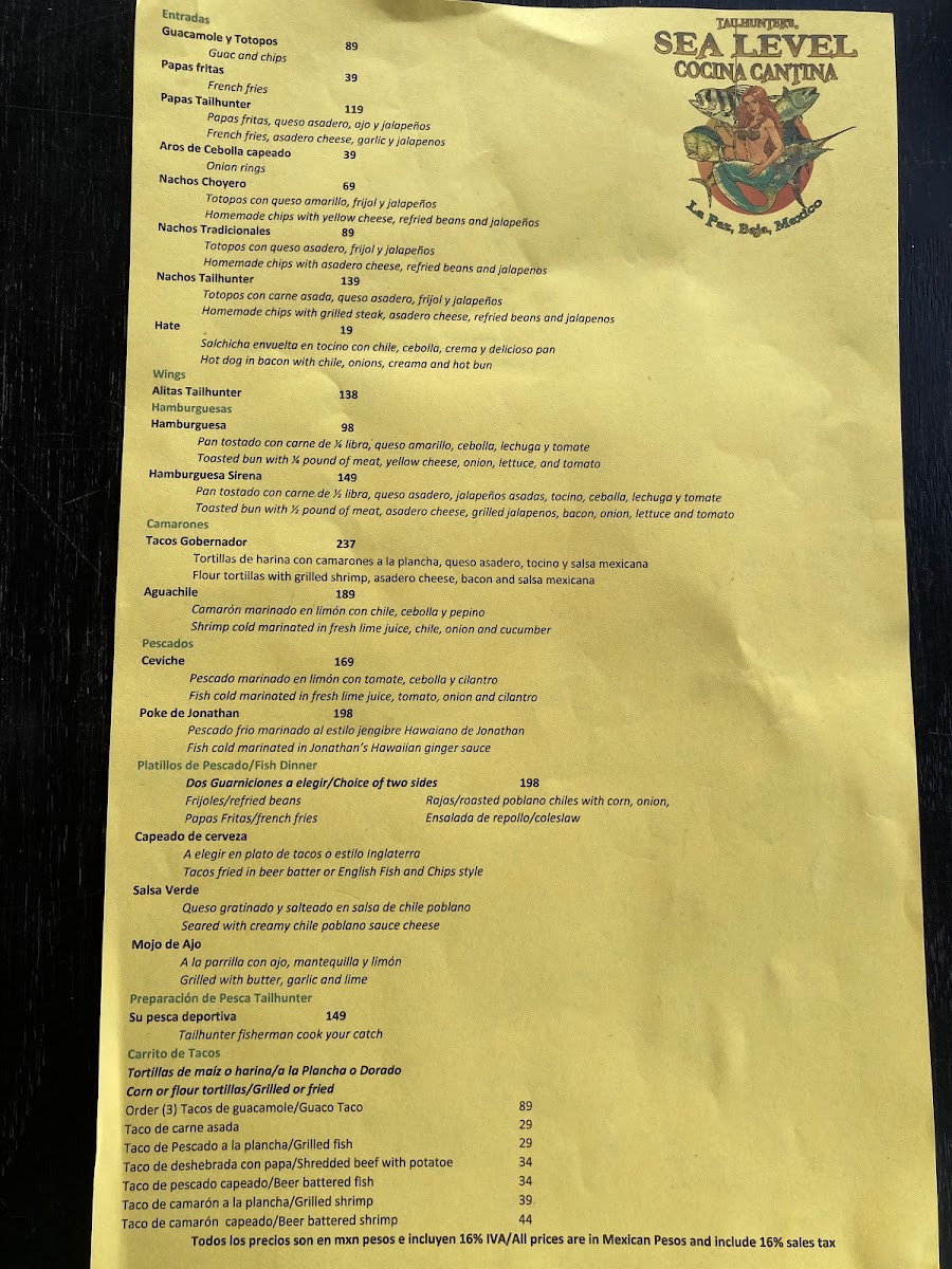 Tailhunter Restaurante Menu Photo 9