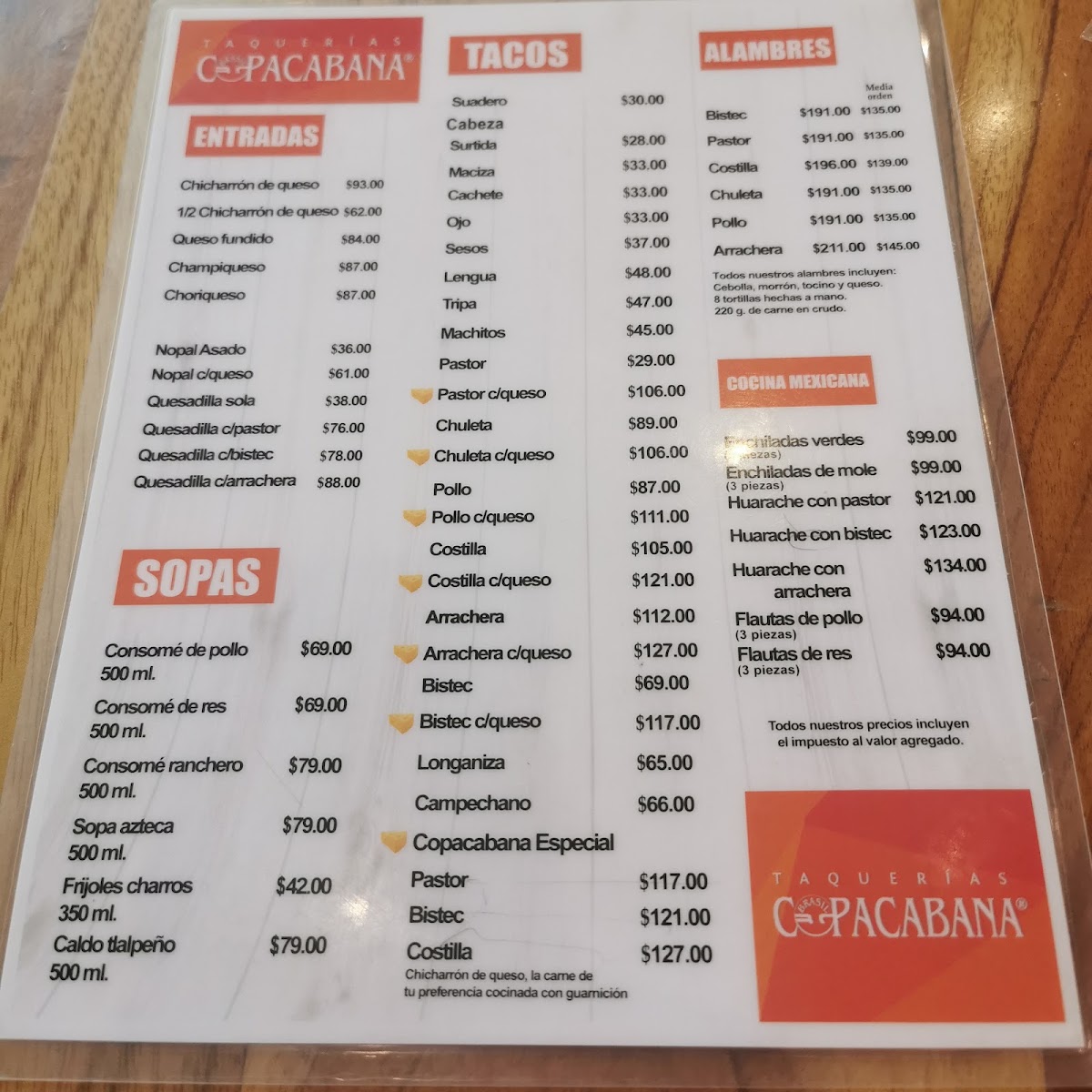 Taqueria Brasil Copacabana (Vertiz) Menu Photo 10