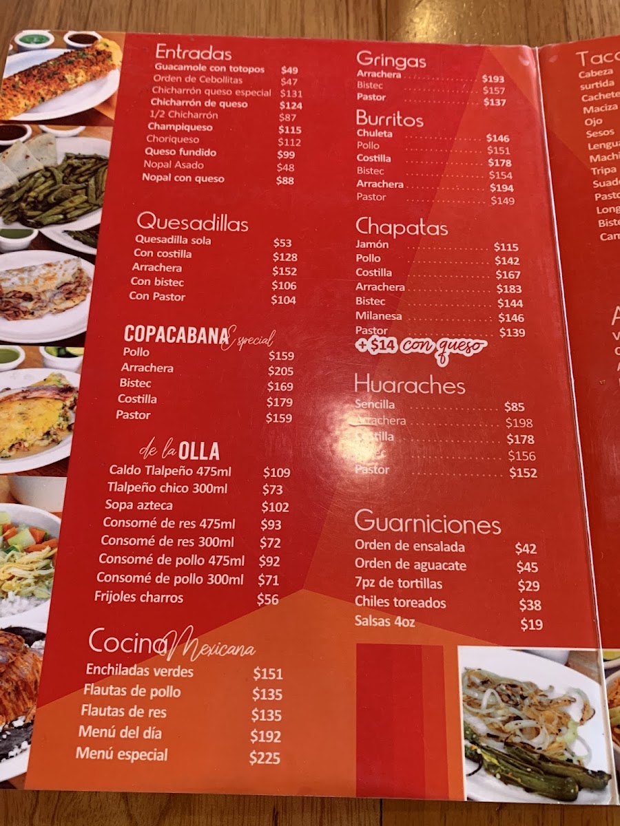 Taqueria Brasil Copacabana (Vertiz) Menu Photo 2