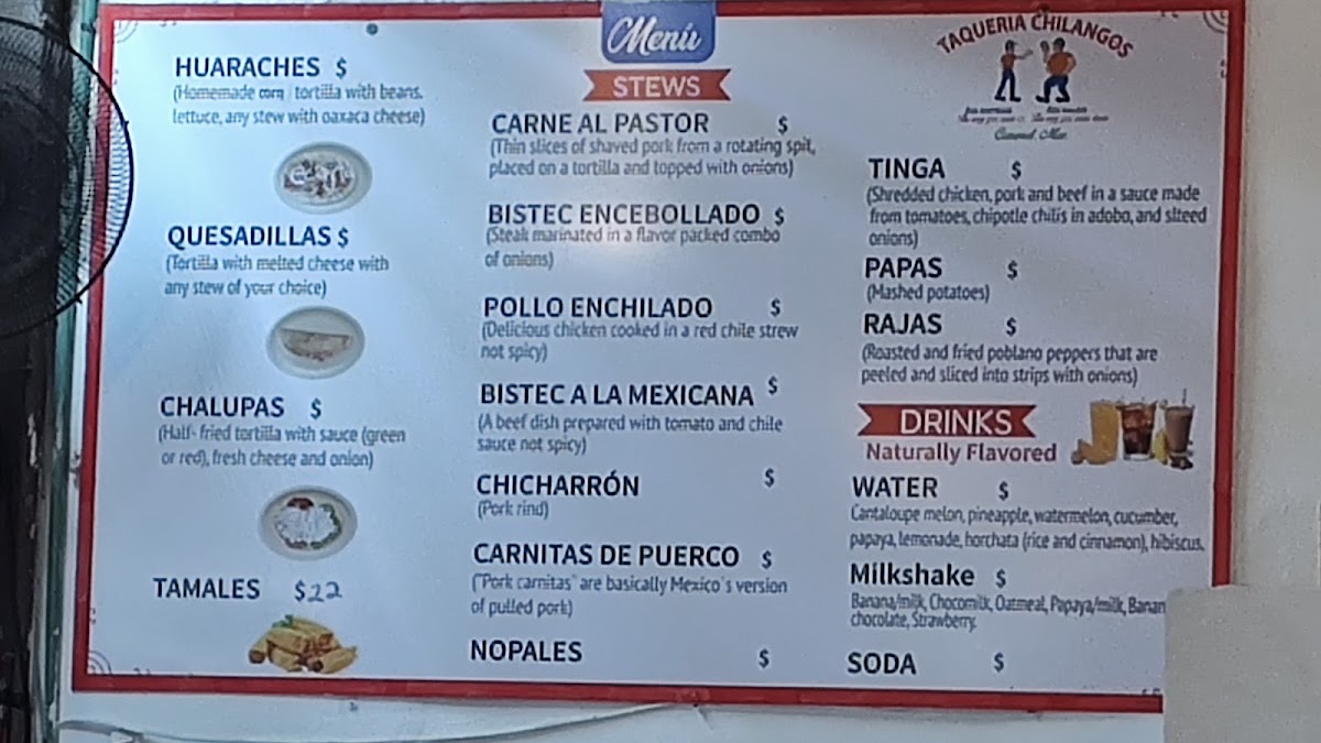 Taqueria Chilangos Menu