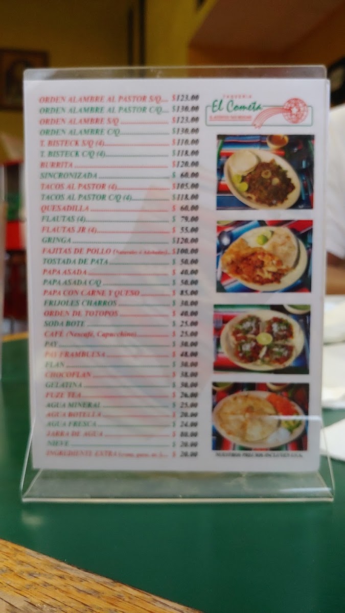Taqueria El Cometa Menu Photo 10