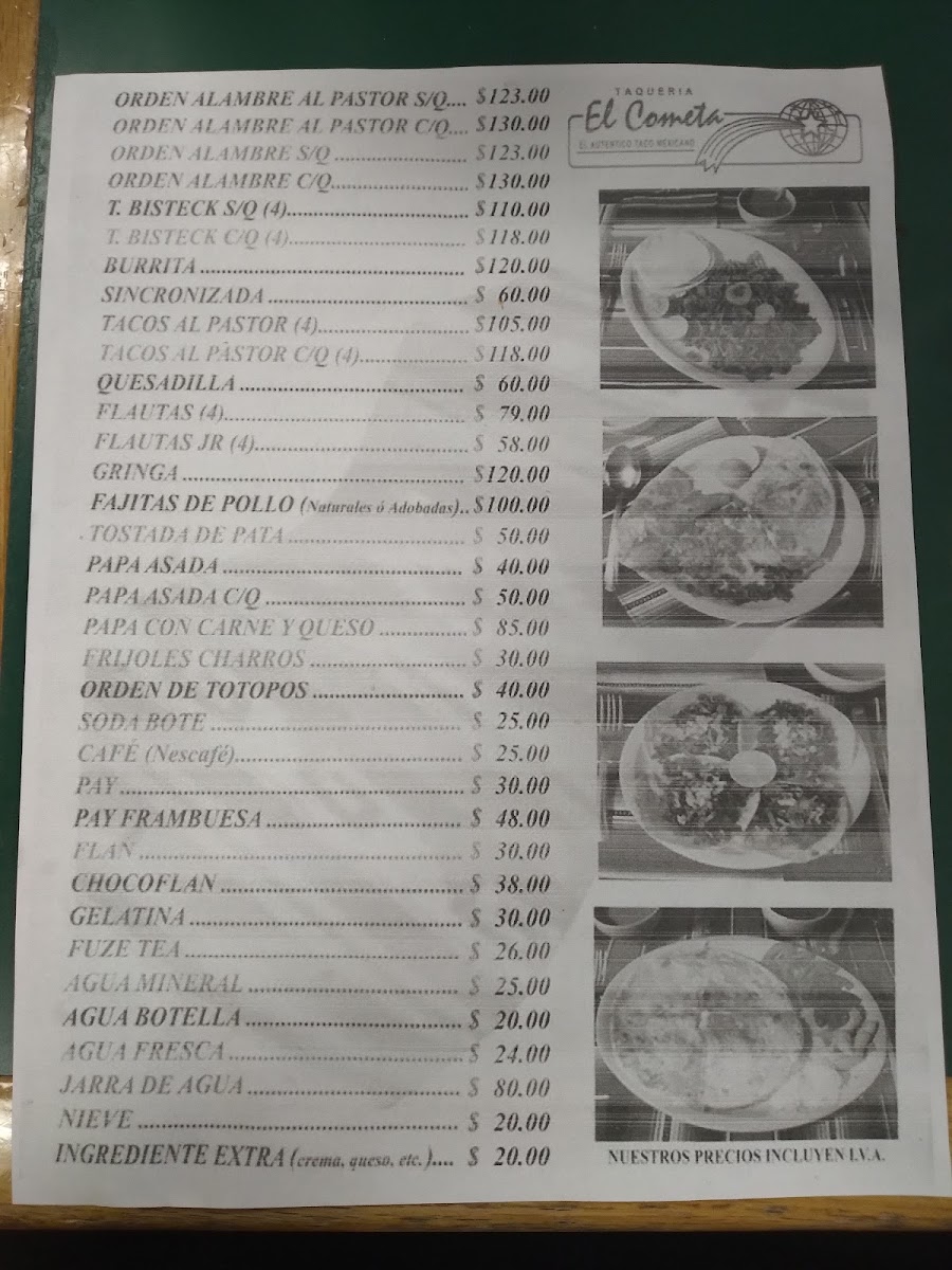 Taqueria El Cometa Menu Photo 5