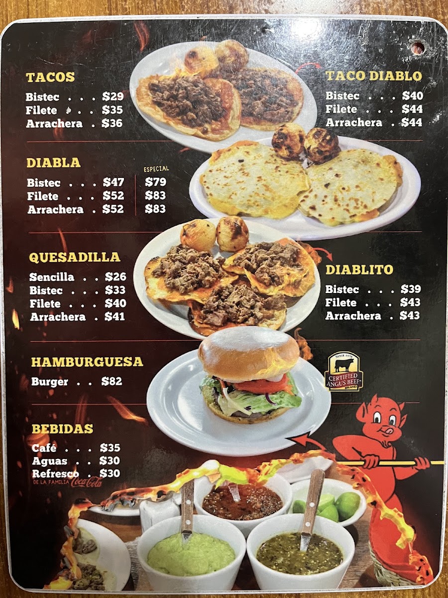 Taqueria El Infierno Centro Menu