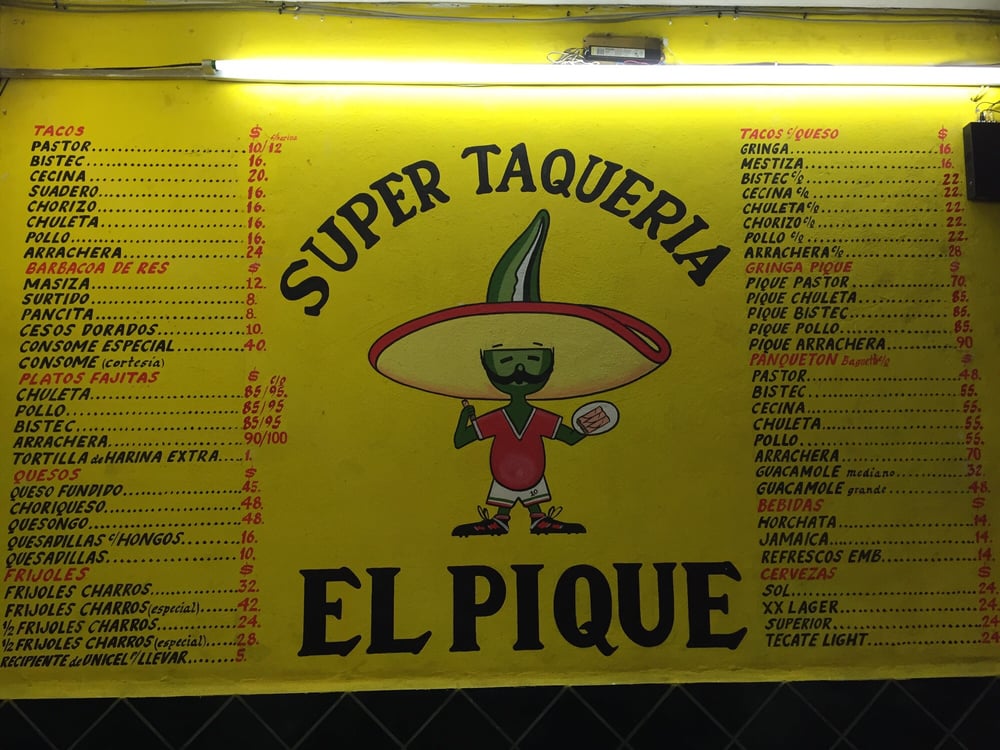 Taqueria El Pique Menu Photo 10