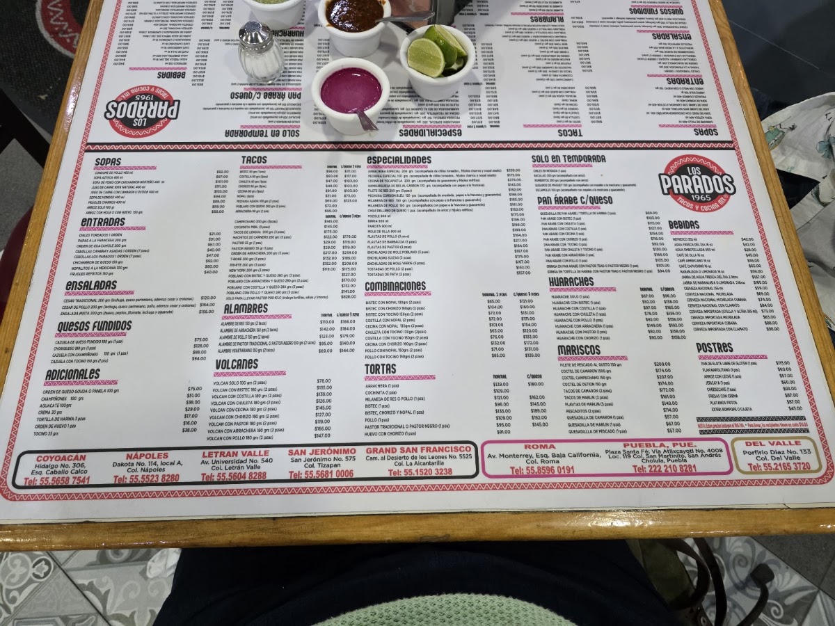 Taqueria Los Parados Universidad Menu Photo 2