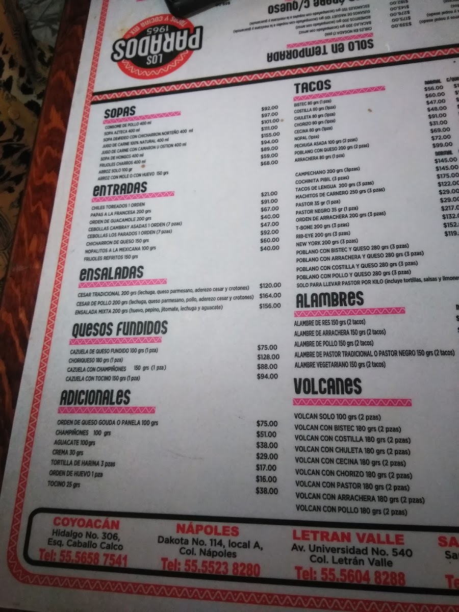 Taqueria Los Parados Universidad Menu Photo 7