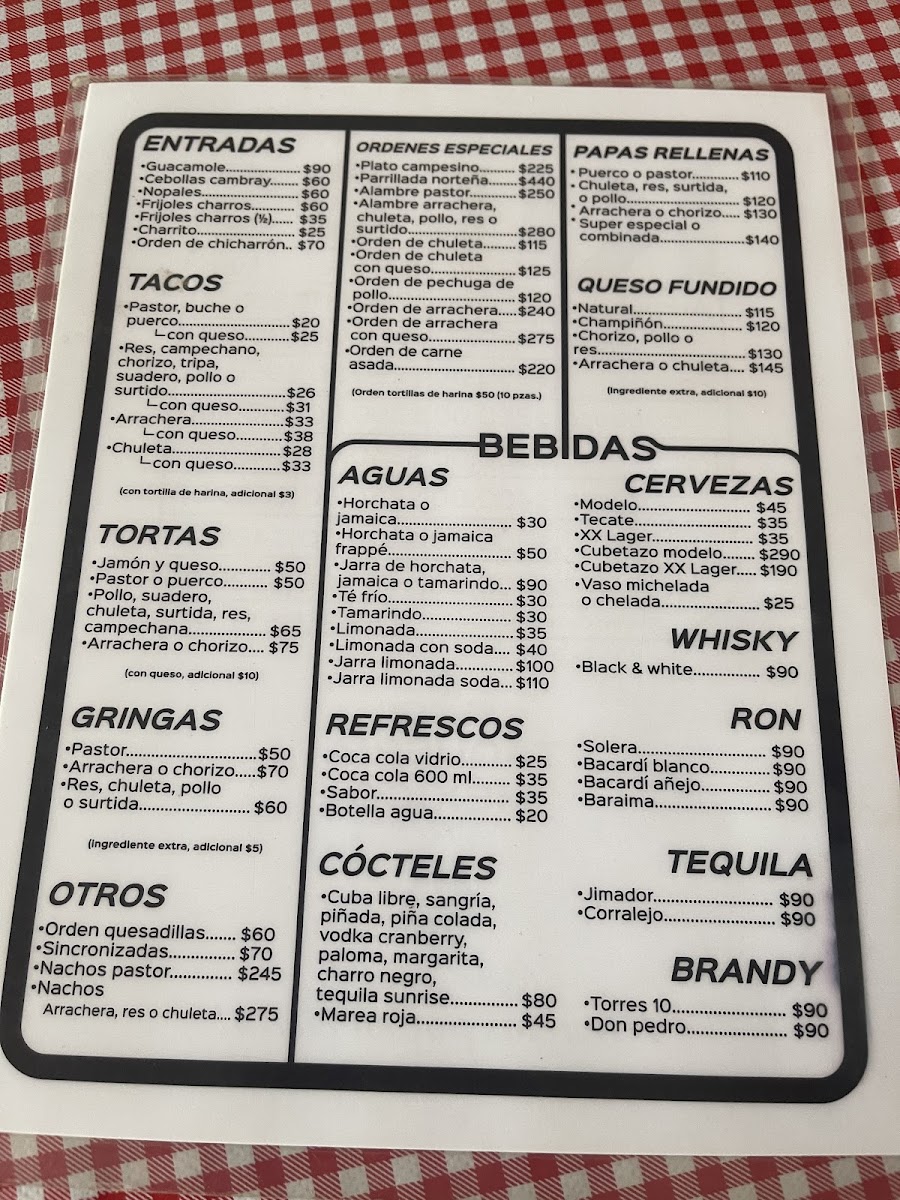 Taqueria Mexico: La Feria Del Sabor Menu