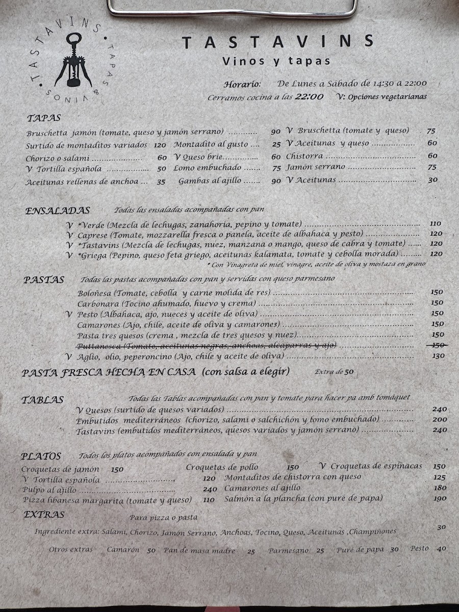 Tastavins Menu Photo 2