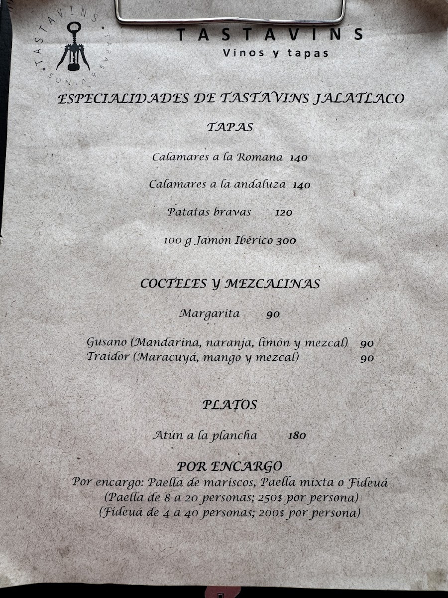 Tastavins Menu Photo 3
