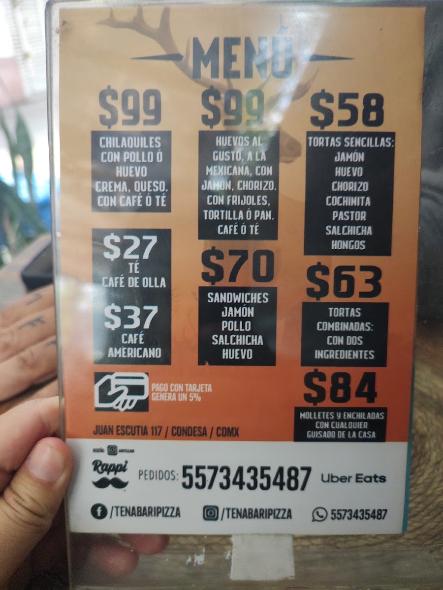Tenabari Pizza Menu Photo 2