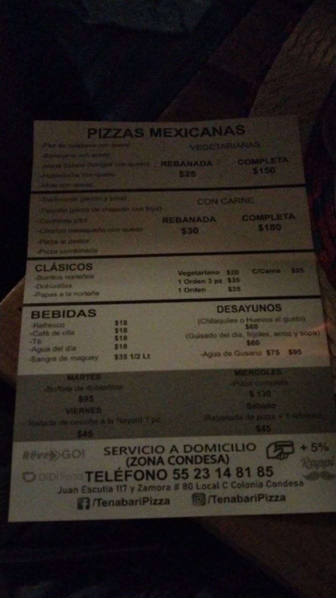Tenabari Pizza Menu Photo 9
