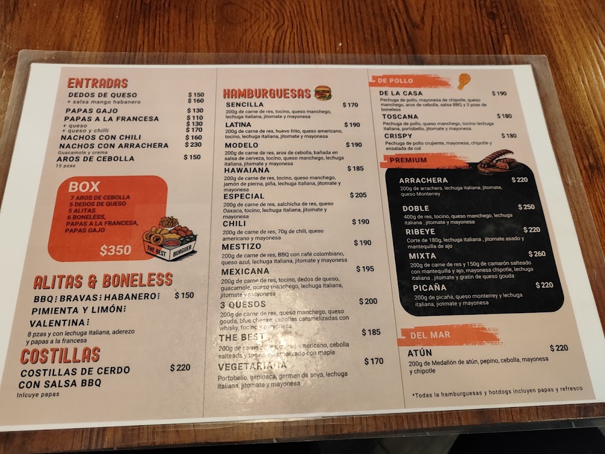 The Best Burger Mx Menu Photo 5