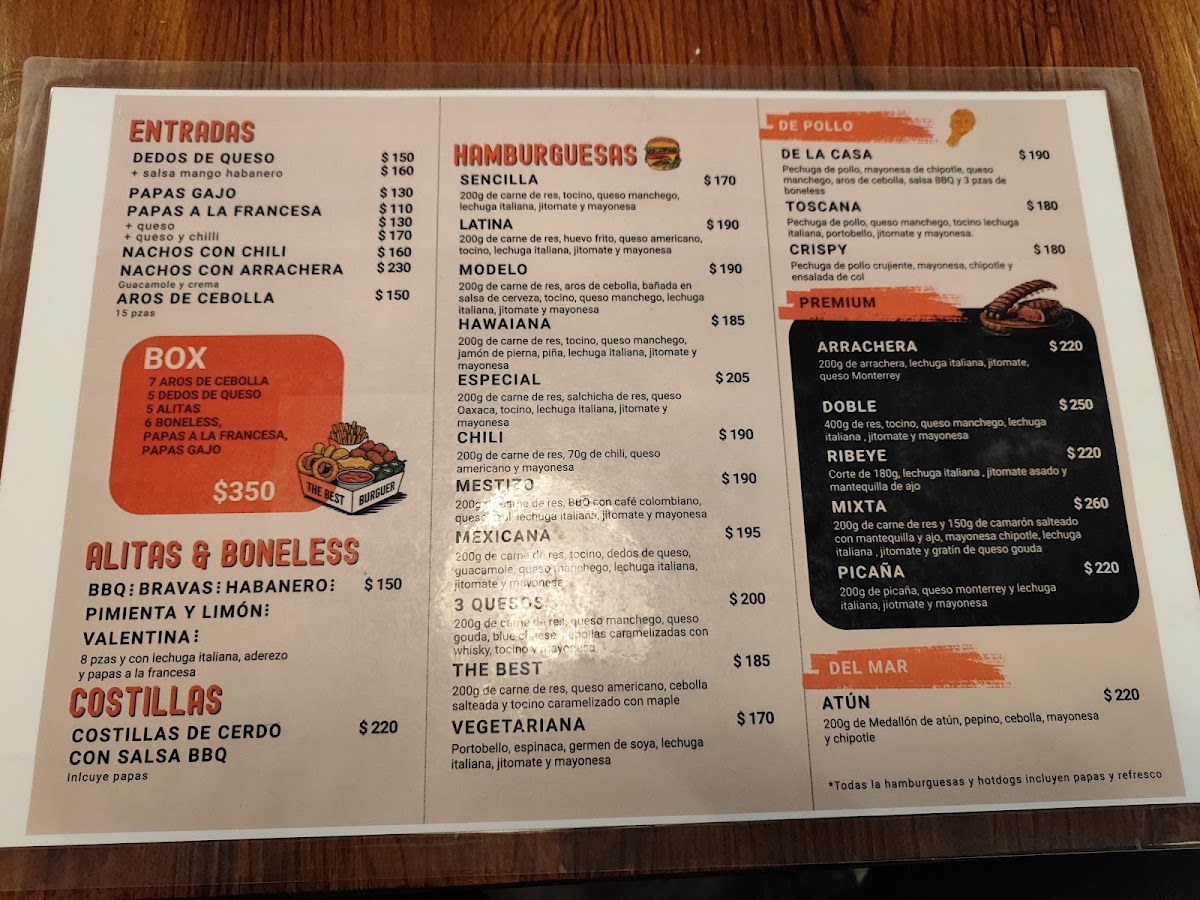 The Best Burger Mx Menu Photo 6