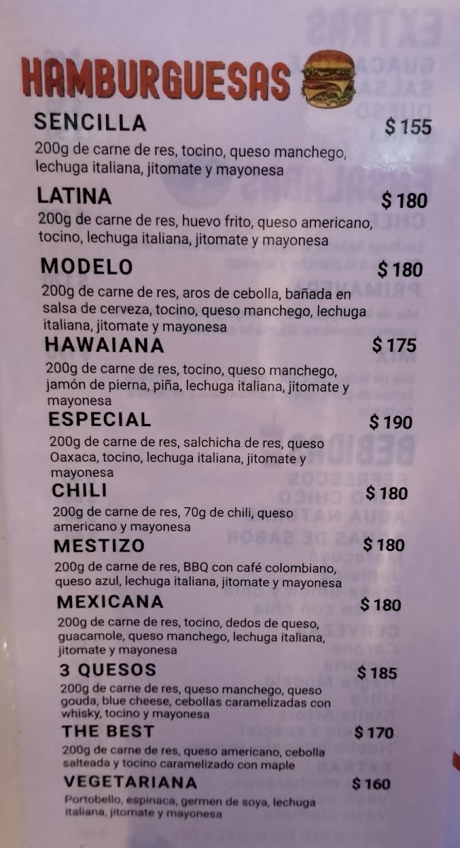 The Best Burger Mx Menu Photo 9