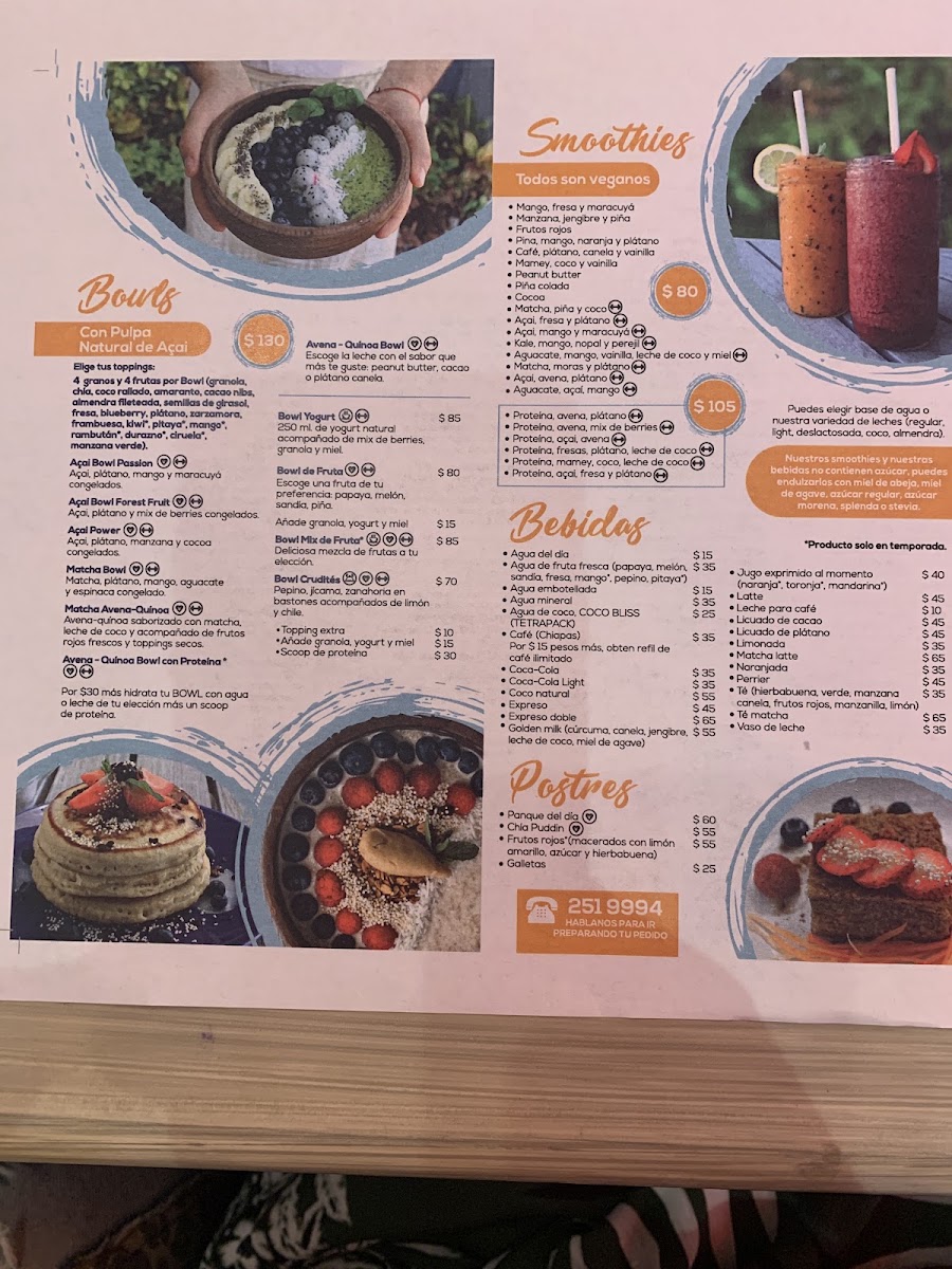The Bowl Bar Menu Photo 2