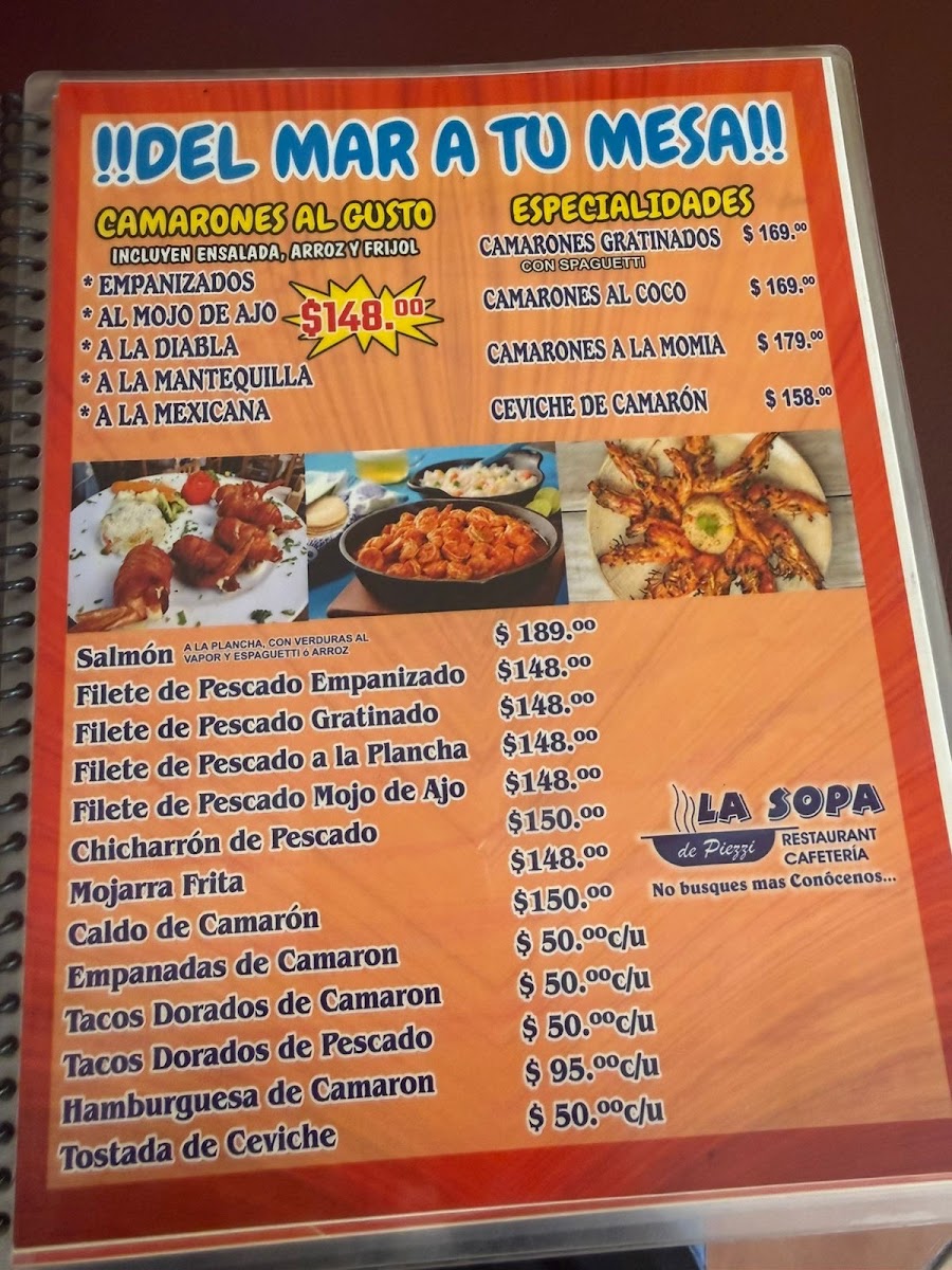 The Soup Restaurant Menu