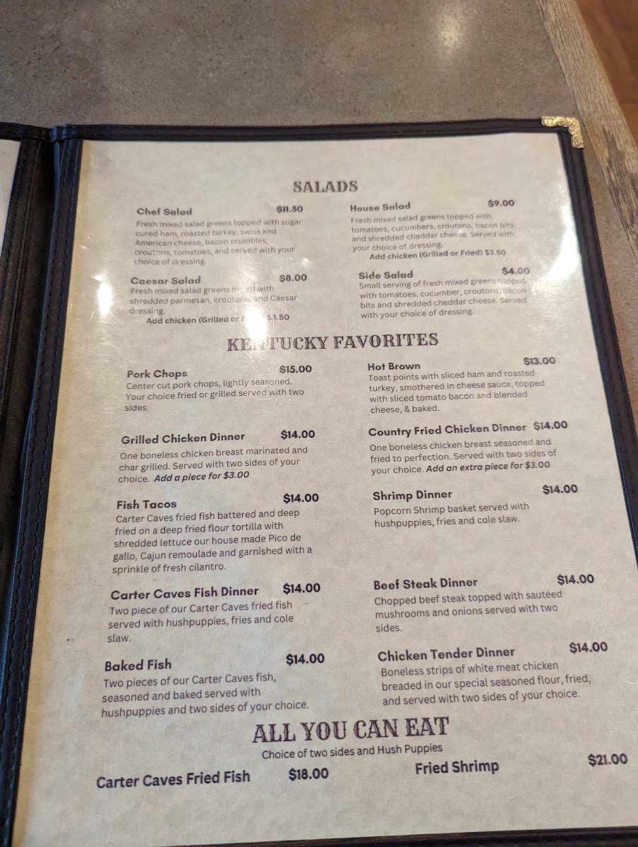 Tierney's Cavern Menu Photo 4