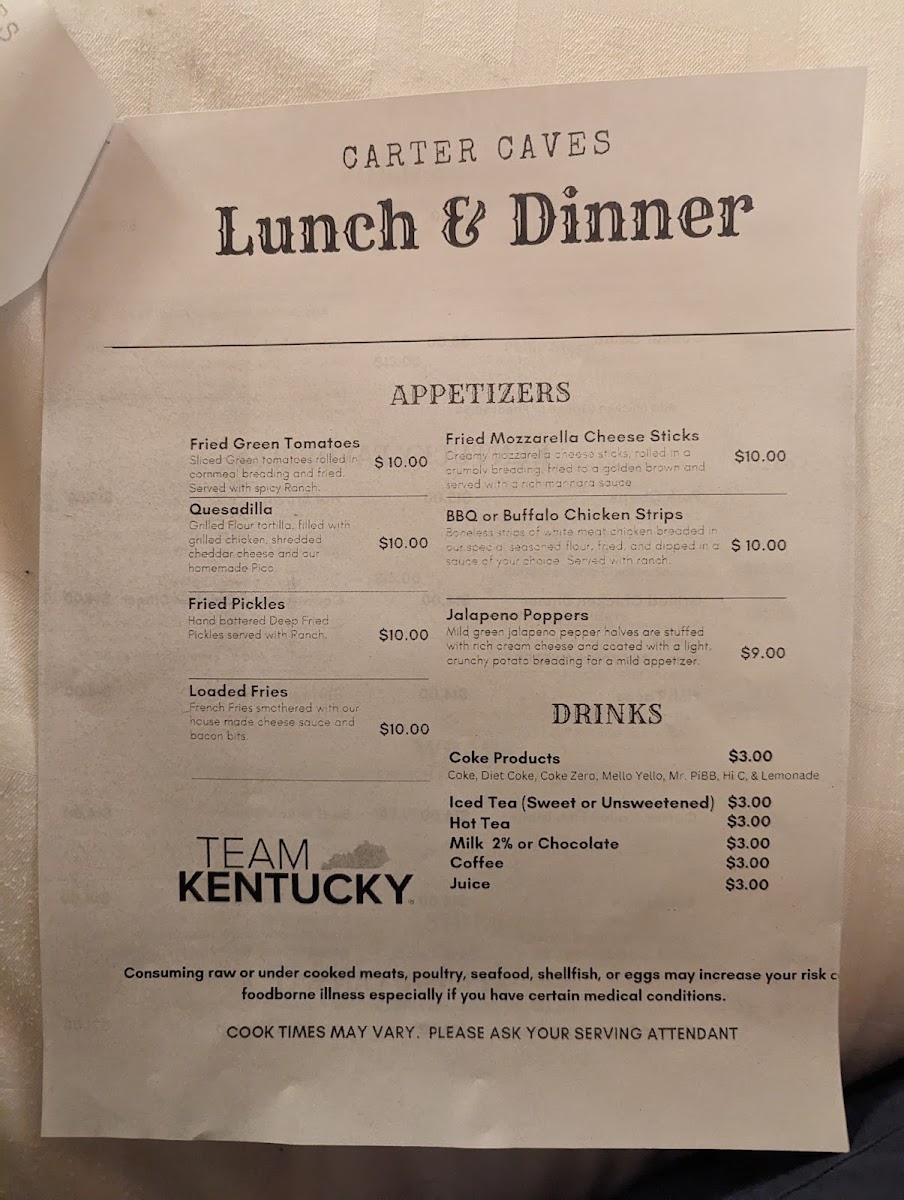 Tierney's Cavern Menu Photo 9