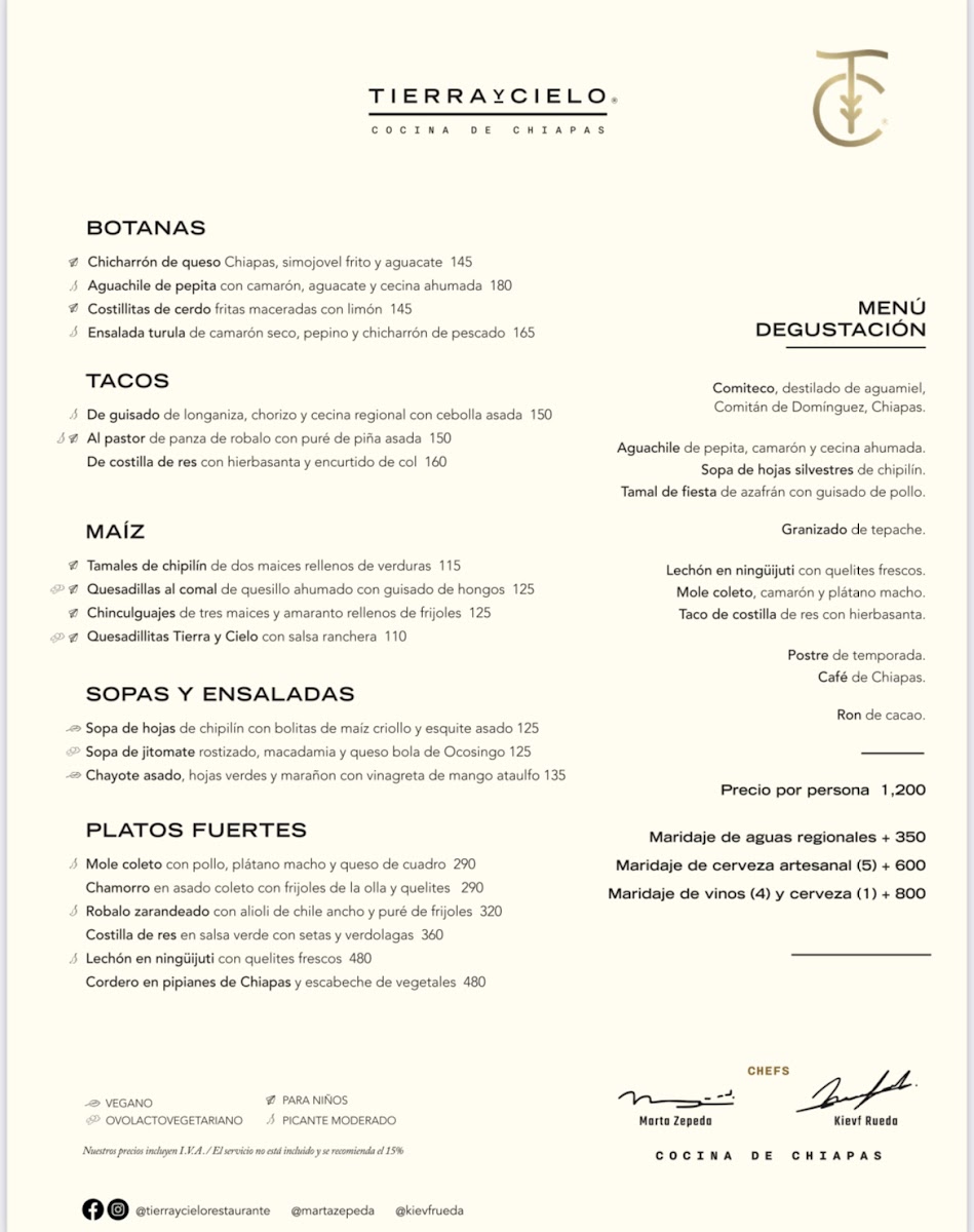 Tierra Y Cielo Restaurante Menu Photo 7