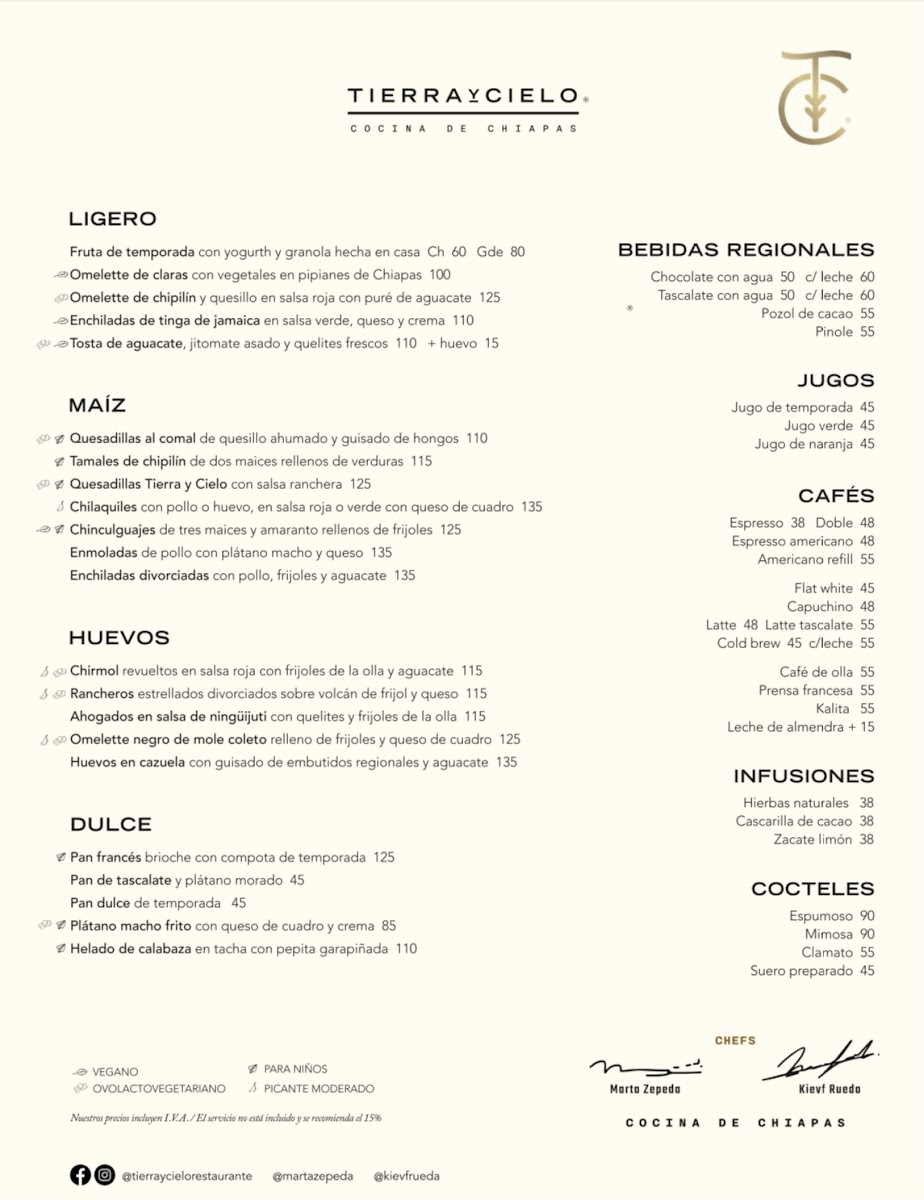 Tierra Y Cielo Restaurante Menu Photo 8