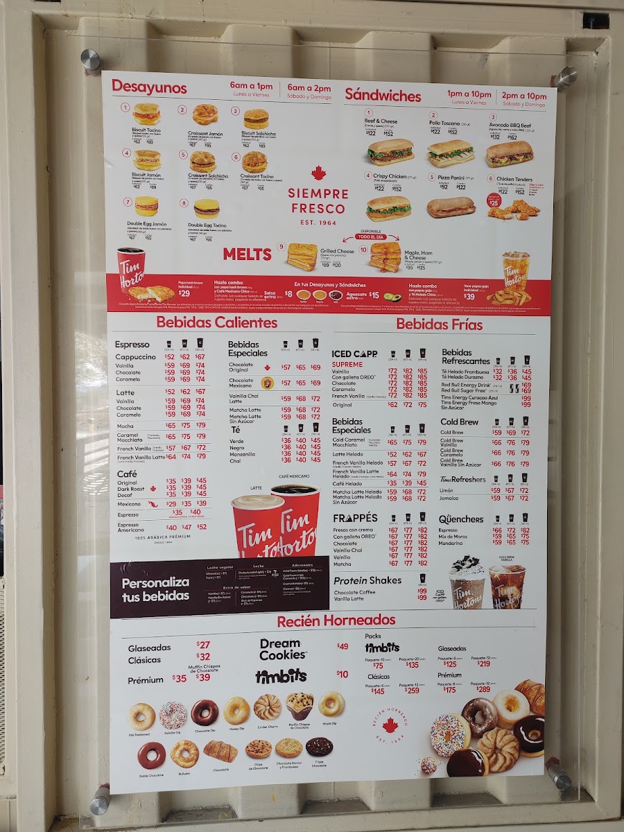 Tim Hortons Salitre Menu