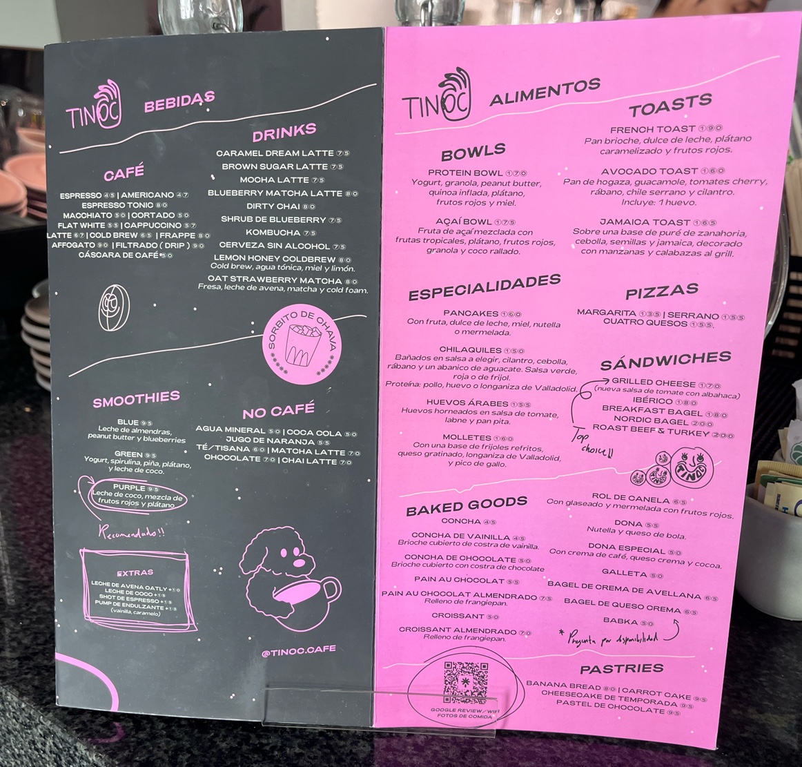 Tinoc Cafe Menu