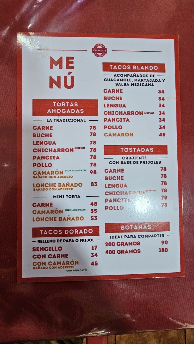 Tortas Ahogadas Chachis Auditorio Menu Photo 3