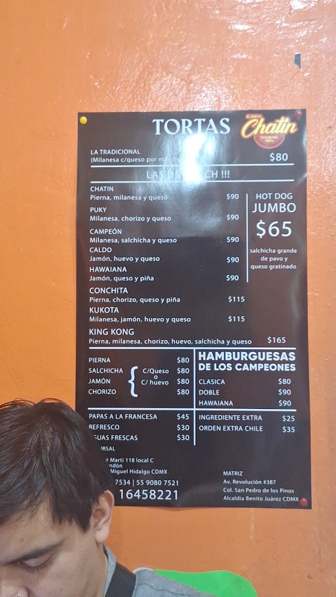 Tortas El Chatin Menu Photo 4