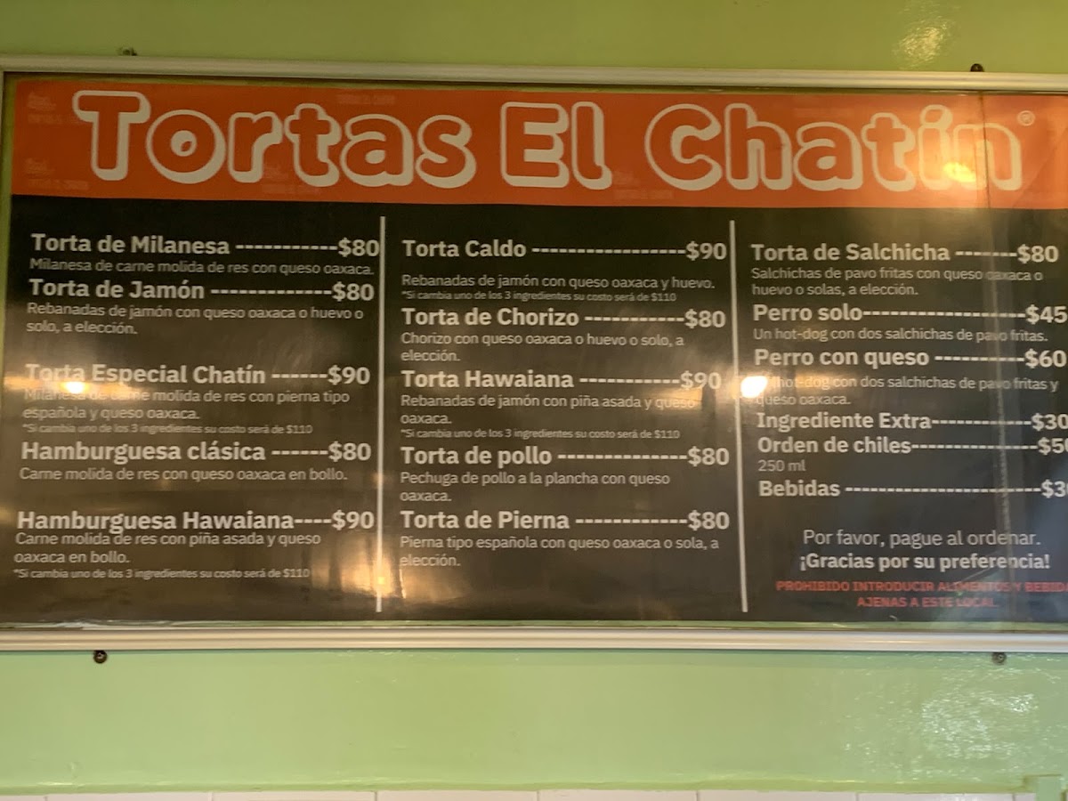 Tortas El Chatin Menu Photo 6