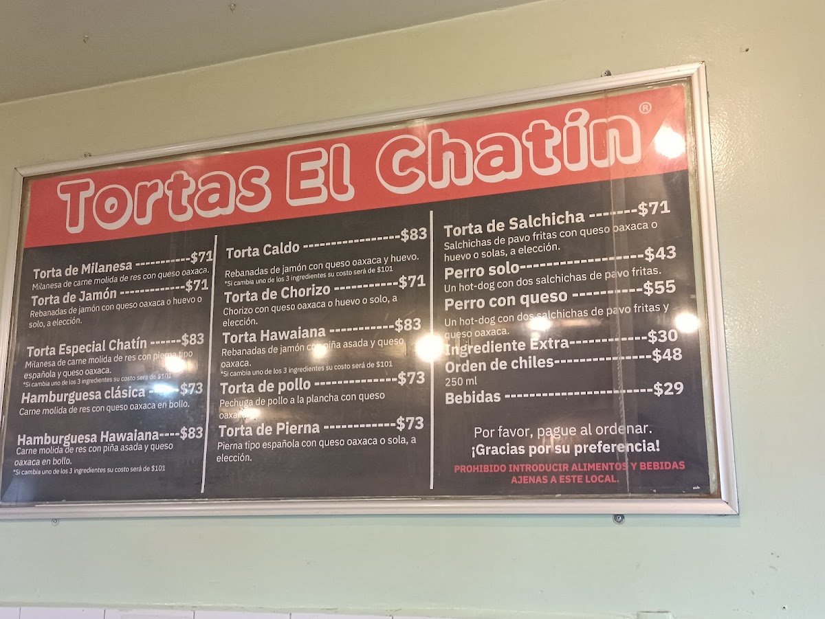 Tortas El Chatin Menu Photo 7