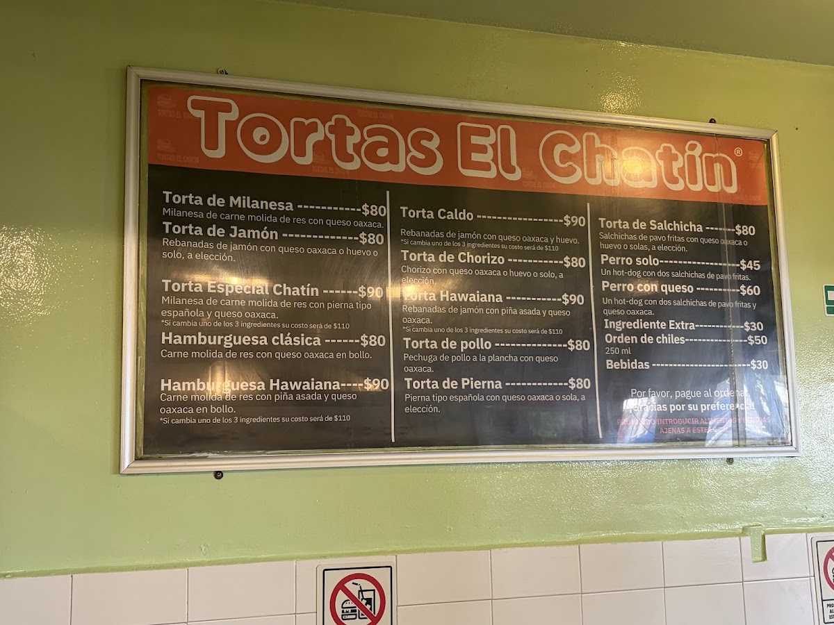 Tortas El Chatin Menu Photo 8