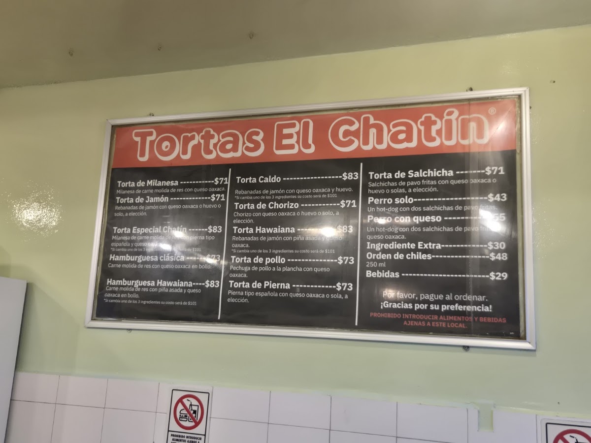 Tortas El Chatin Menu Photo 9